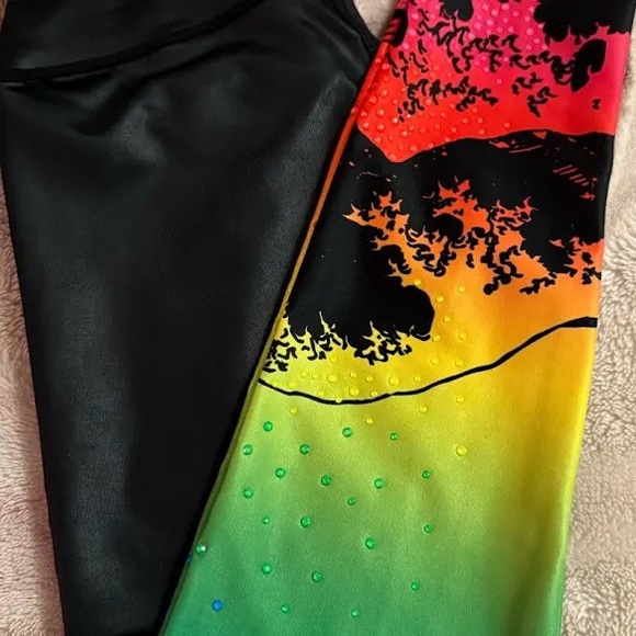 Zumba Swarovski Crystal Leggings, Size XS-S - Picture 2 of 5